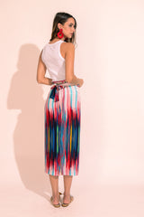 Emilie Wrap Skirt Multi Stripes
