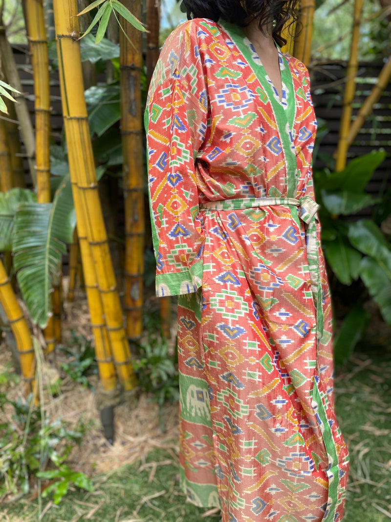Vintage Kimono Peach Batik #3