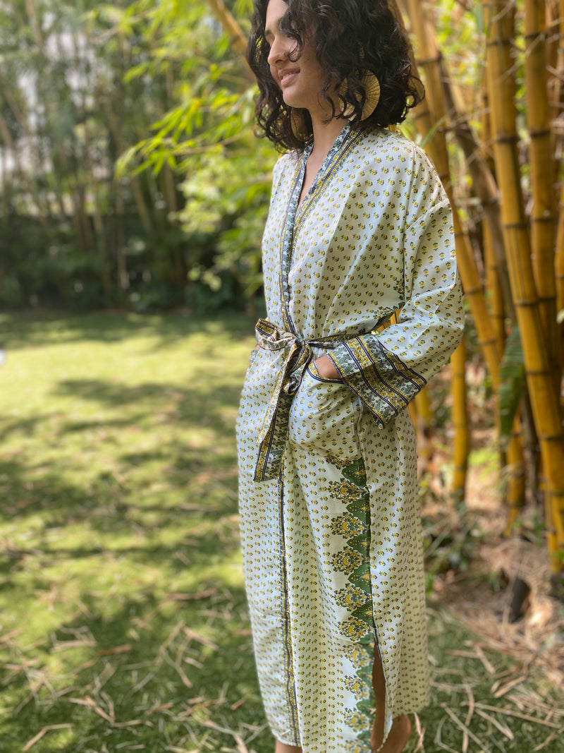 Vintage Kimono Yellow Daisy #5