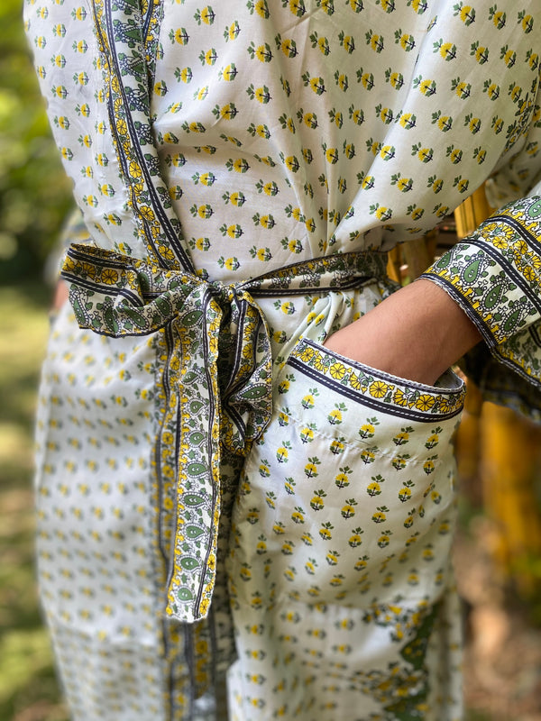 Vintage Kimono Yellow Daisy #5