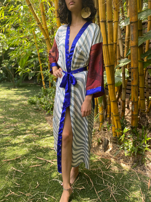 Vintage Kimono Blue Japan #6