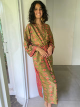 Vintage Kimono Green Mekong #10