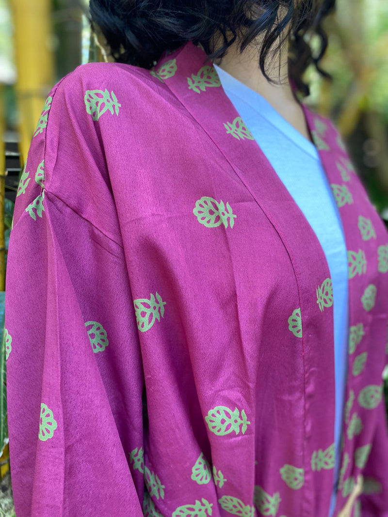 Vintage Kimono Fuschia Tree #17