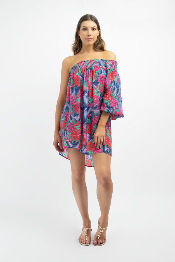 Cabana Geo Flower Dress