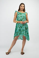 Maddi Dress Green Palms