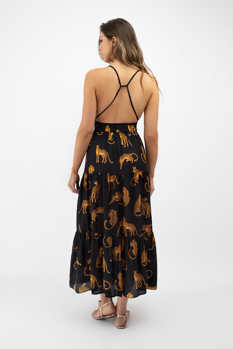 La Piscine Black Tigers Maxi Skirt