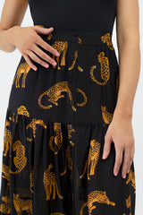 La Piscine Black Tigers Maxi Skirt