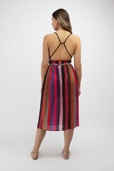 Lucci Midi Multi Stripe Skirt